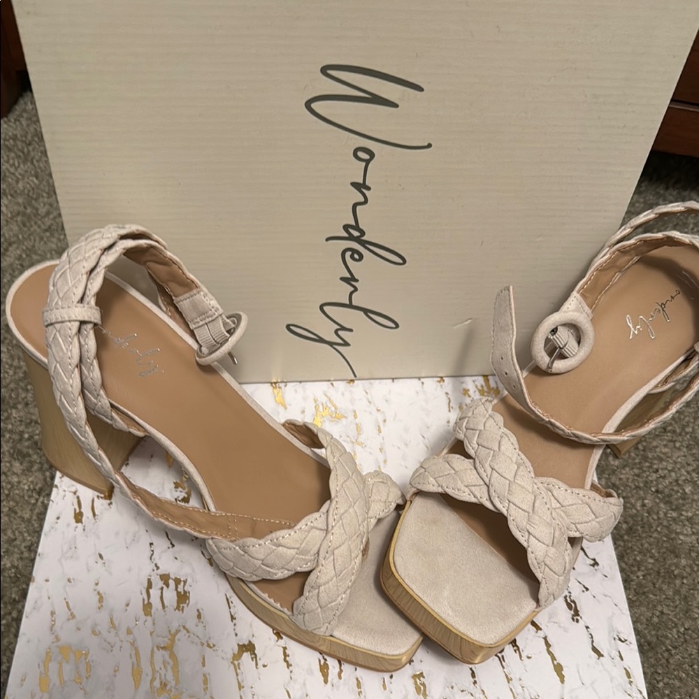 Wonderly Cream Elegant Ankle Strap Heels